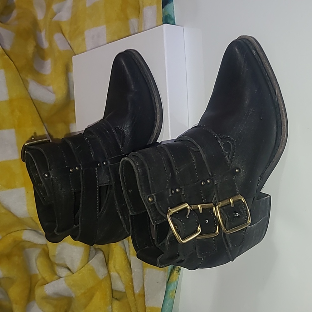 Jeffrey Campbell Black Leather Boots